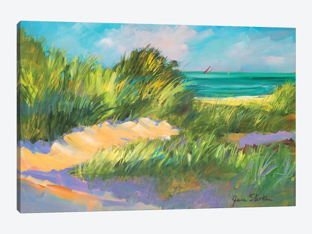 Blue Grass Breeze II by Jane Slivka 1-piece Canvas Art Print