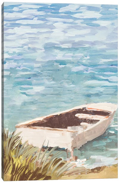 Day On The Inlet Canvas Art Print - Rowboat Art
