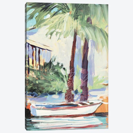 Docked By The Palms Canvas Print #JSL118} by Jane Slivka Canvas Print