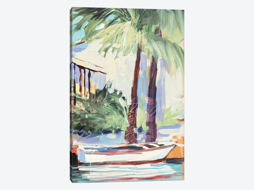 Docked By The Palms by Jane Slivka 1-piece Canvas Art Print