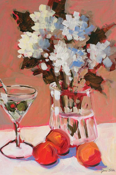 Flowers and Martini by Jane Slivka acrylic art print