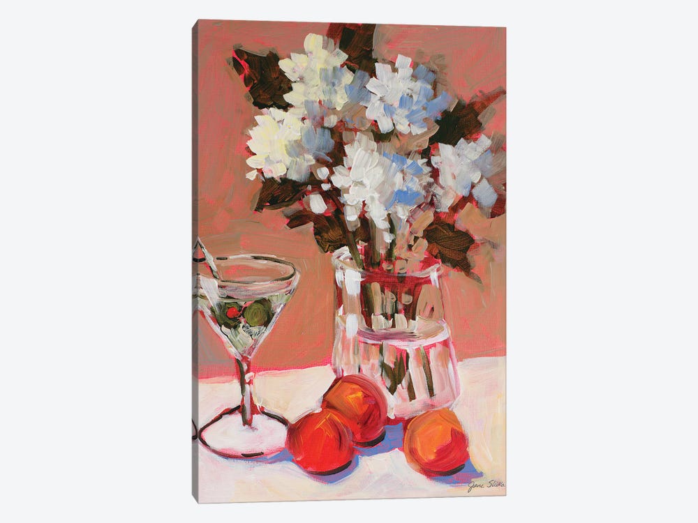 Flowers and Martini by Jane Slivka 1-piece Canvas Art