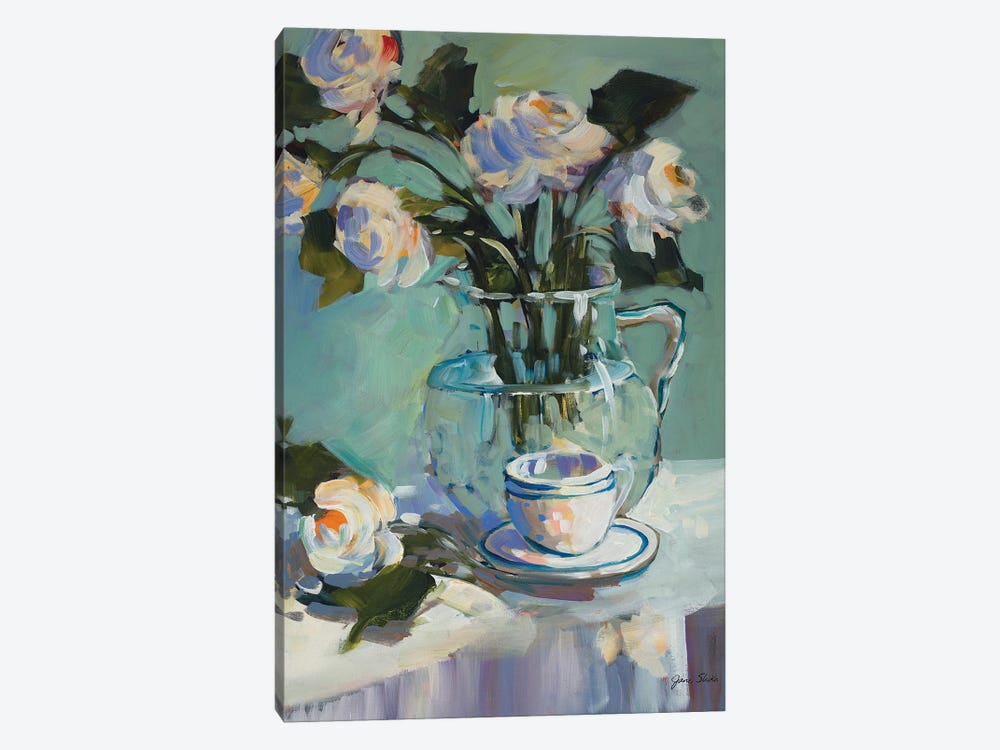 Flowers and Tea by Jane Slivka 1-piece Canvas Art