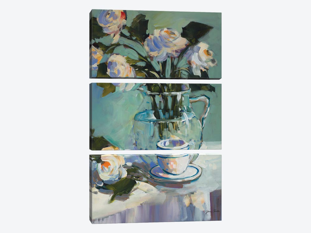 Flowers and Tea by Jane Slivka 3-piece Canvas Artwork