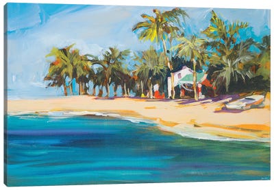 Havana Beach Canvas Art Print - Cuba Art