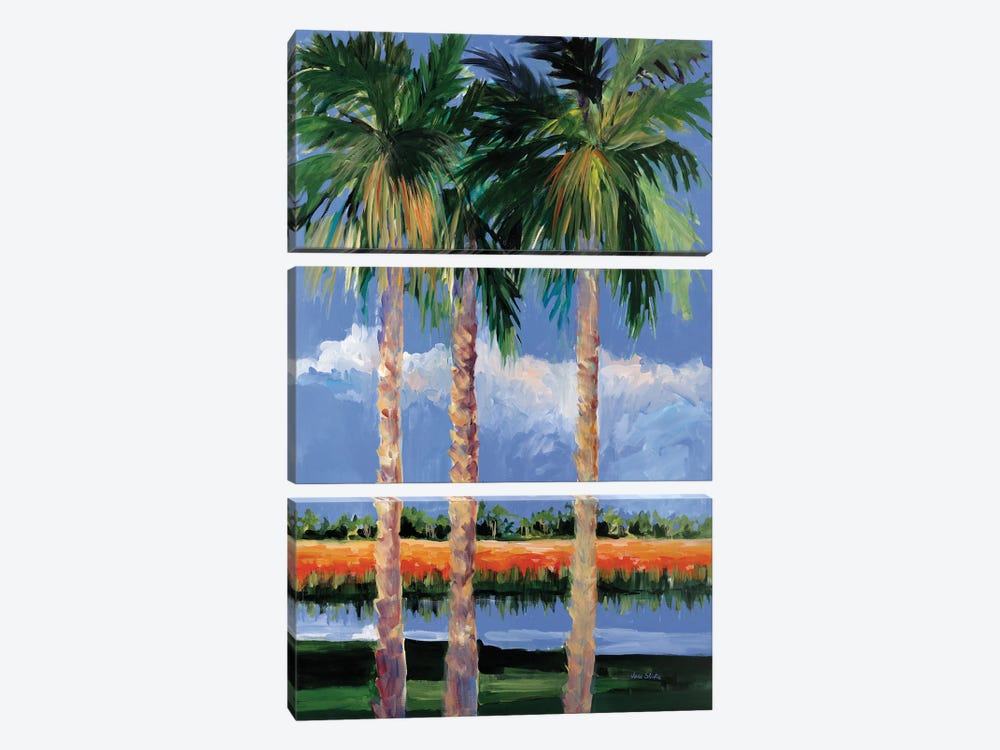 Palm Coast by Jane Slivka 3-piece Canvas Art
