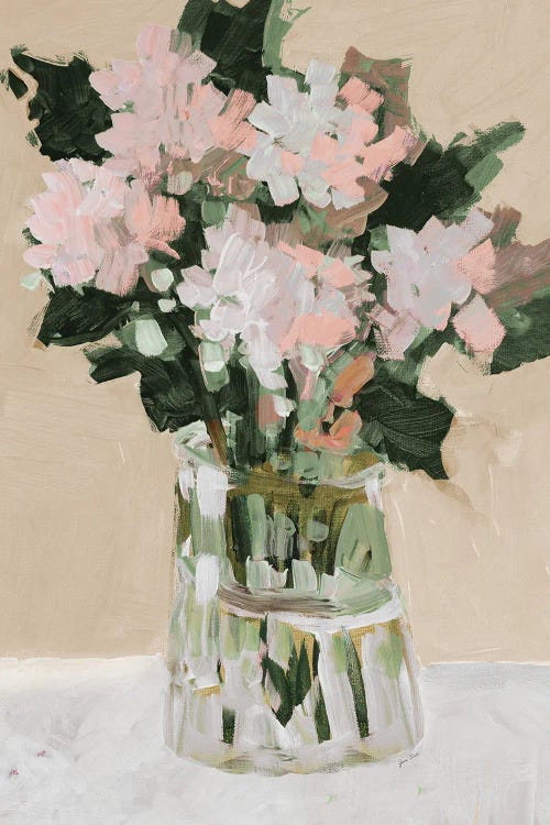 Pink Flower Arrangement by Jane Slivka wall art