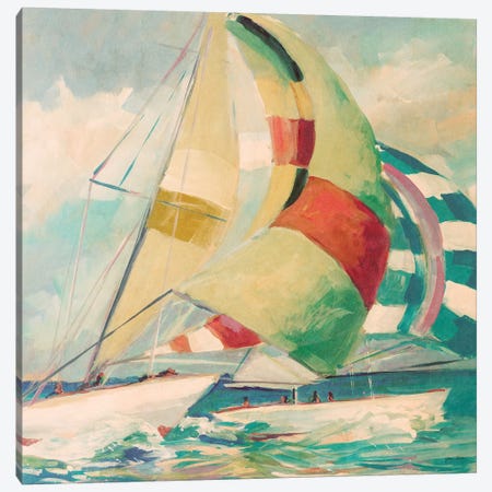 Calm Full Sail I Canvas Print #JSL12} by Jane Slivka Canvas Artwork