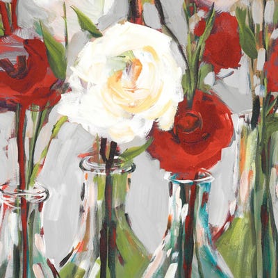 Red Romantic Blossoms II by Jane Slivka canvas print