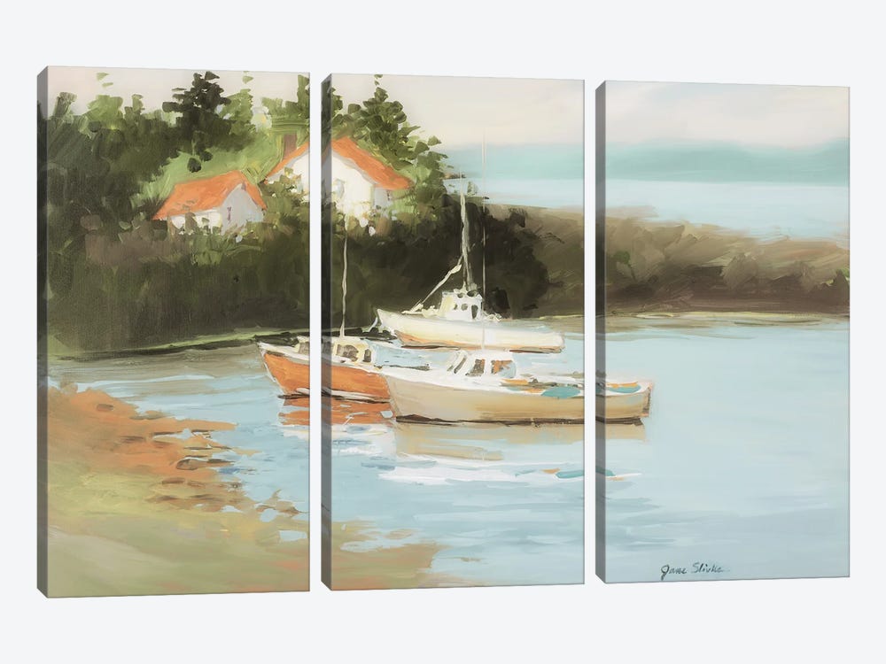 Sailboats by Jane Slivka 3-piece Canvas Art