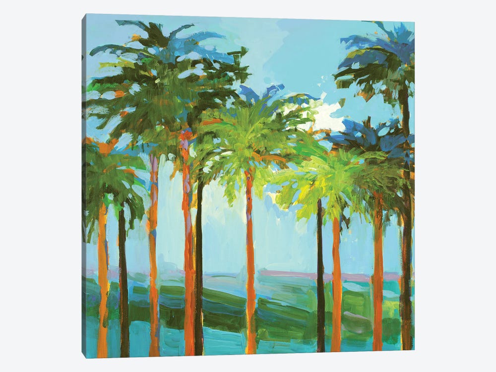 Sunny Palm Trees by Jane Slivka 1-piece Canvas Print