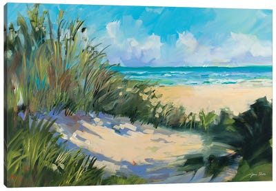 Beach Dunes Canvas Art Print - Coastal Sand Dune Art