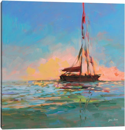 Sailboat On The Horizon Canvas Art Print
