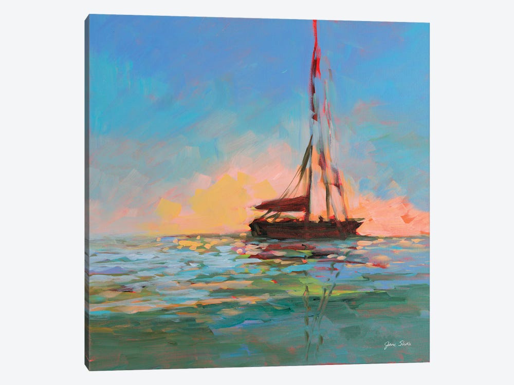 Sailboat On The Horizon by Jane Slivka 1-piece Art Print