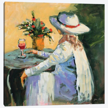 Wine In The Garden Canvas Print #JSL152} by Jane Slivka Canvas Print