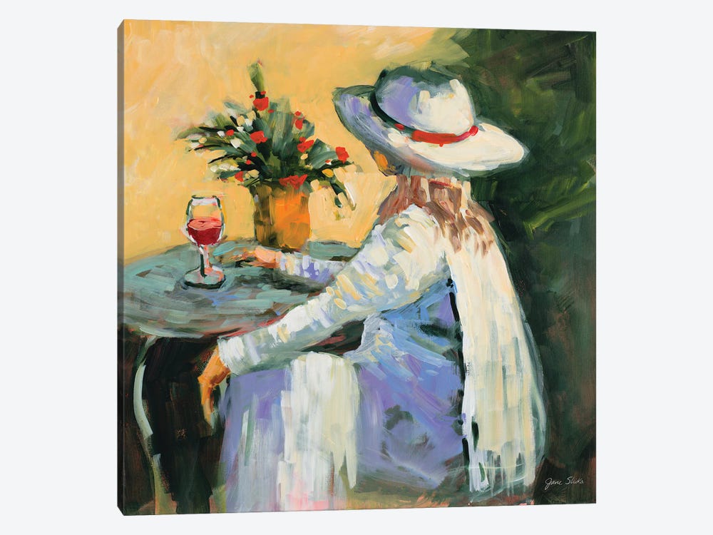 Wine In The Garden by Jane Slivka 1-piece Canvas Art Print