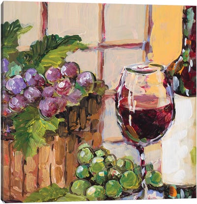Classic Wine Still Life Canvas Art Print - Food & Drink Still Life
