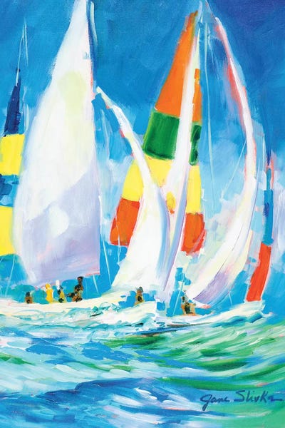 Come Sail Away by Jane Slivka multi panel art