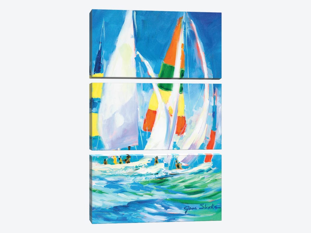 Come Sail Away by Jane Slivka 3-piece Canvas Print