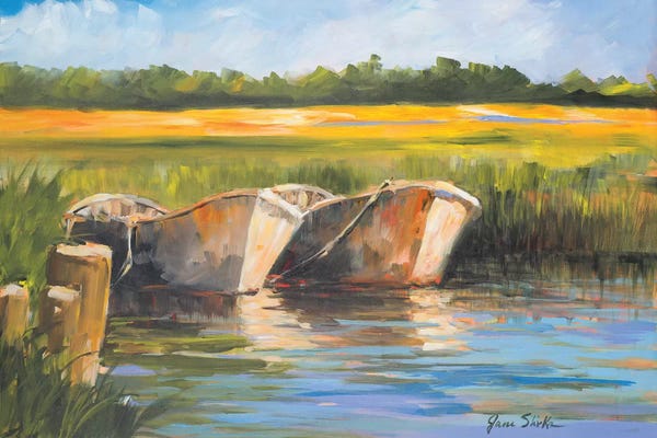 Rowboats: Day on the Lake by Jane Slivka