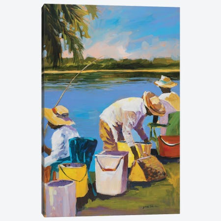 Fishing I Canvas Print #JSL22} by Jane Slivka Art Print