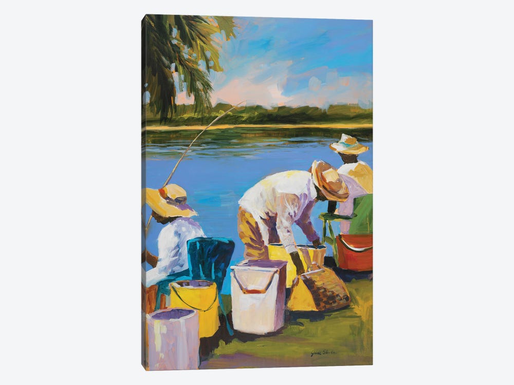 Fishing I by Jane Slivka 1-piece Art Print