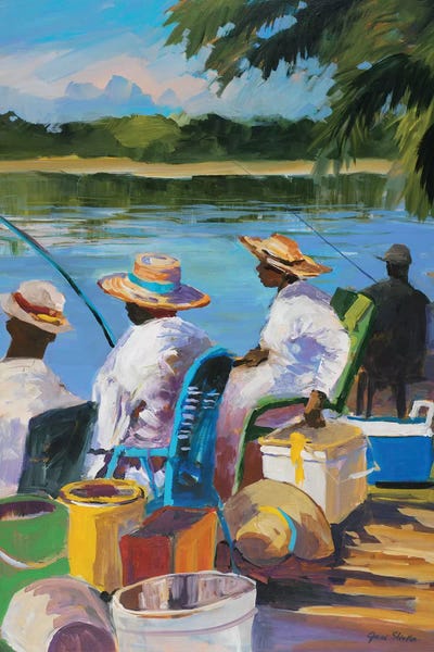 Fishing II by Jane Slivka canvas print