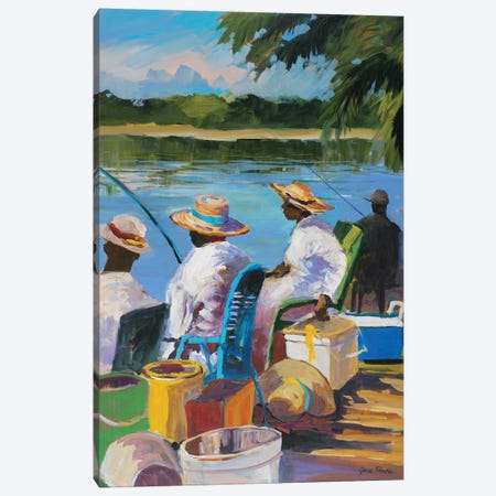 Fishing II Canvas Print #JSL23} by Jane Slivka Canvas Print