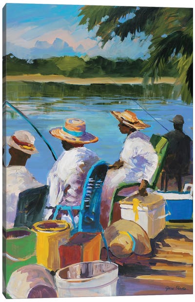 Fishing II Canvas Art Print - Fishing Art