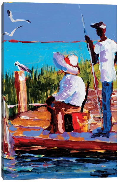 Fishing III Canvas Art Print