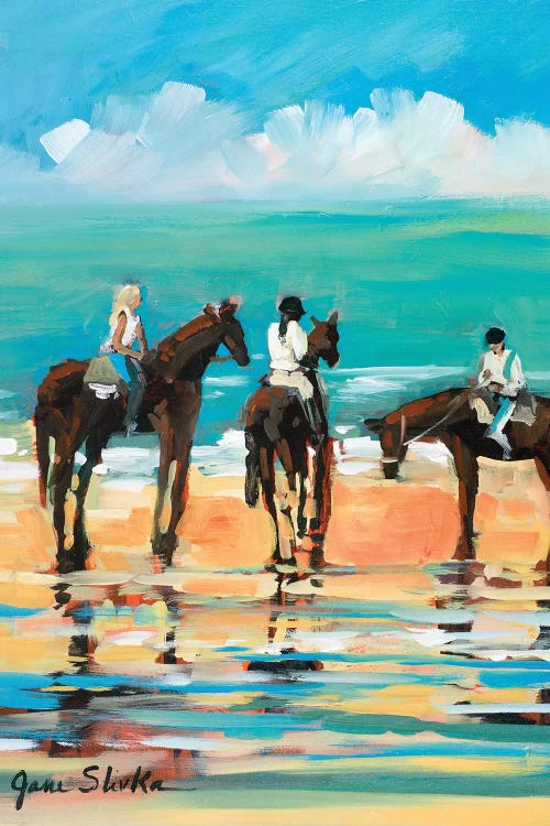 Horses on the Beach by Jane Slivka wall art