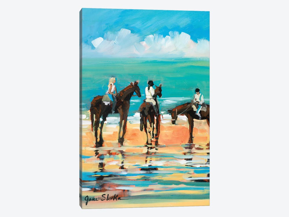 Horses on the Beach by Jane Slivka 1-piece Canvas Print