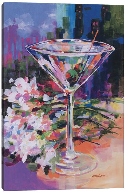N.Y. Martini Canvas Art Print - Cocktail & Mixed Drink Art