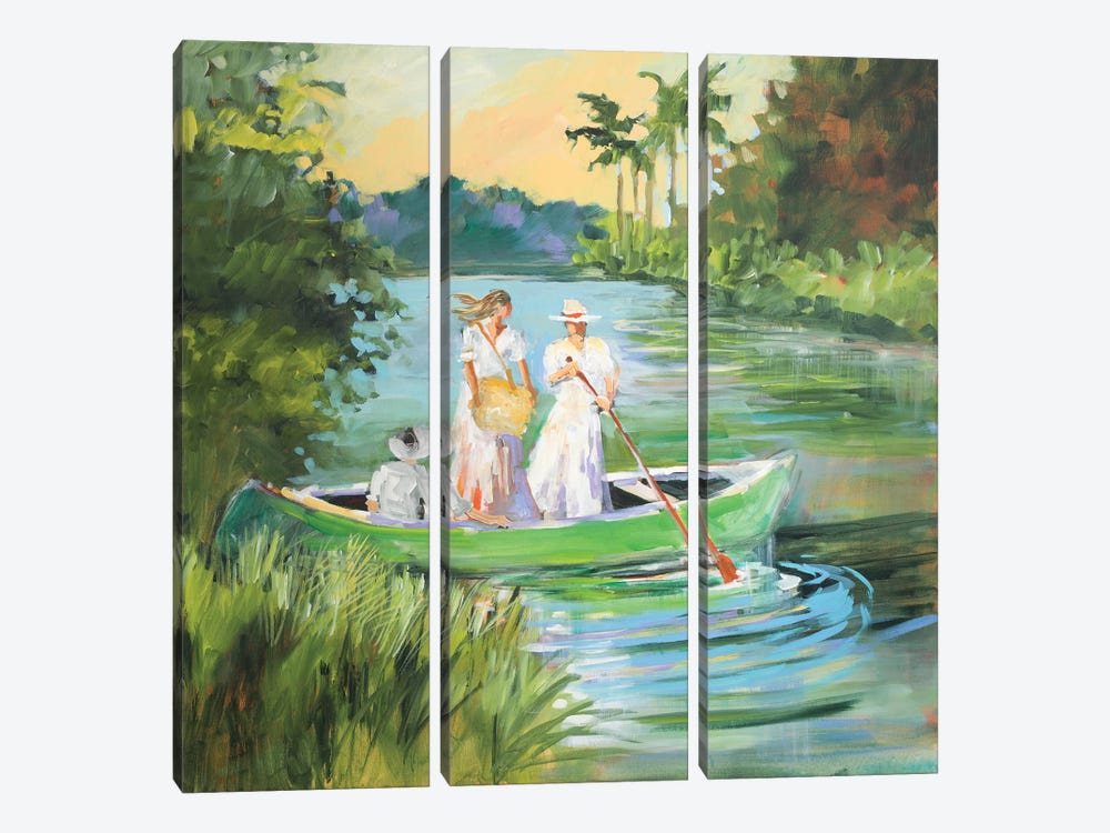 Out for a Row by Jane Slivka 3-piece Canvas Print