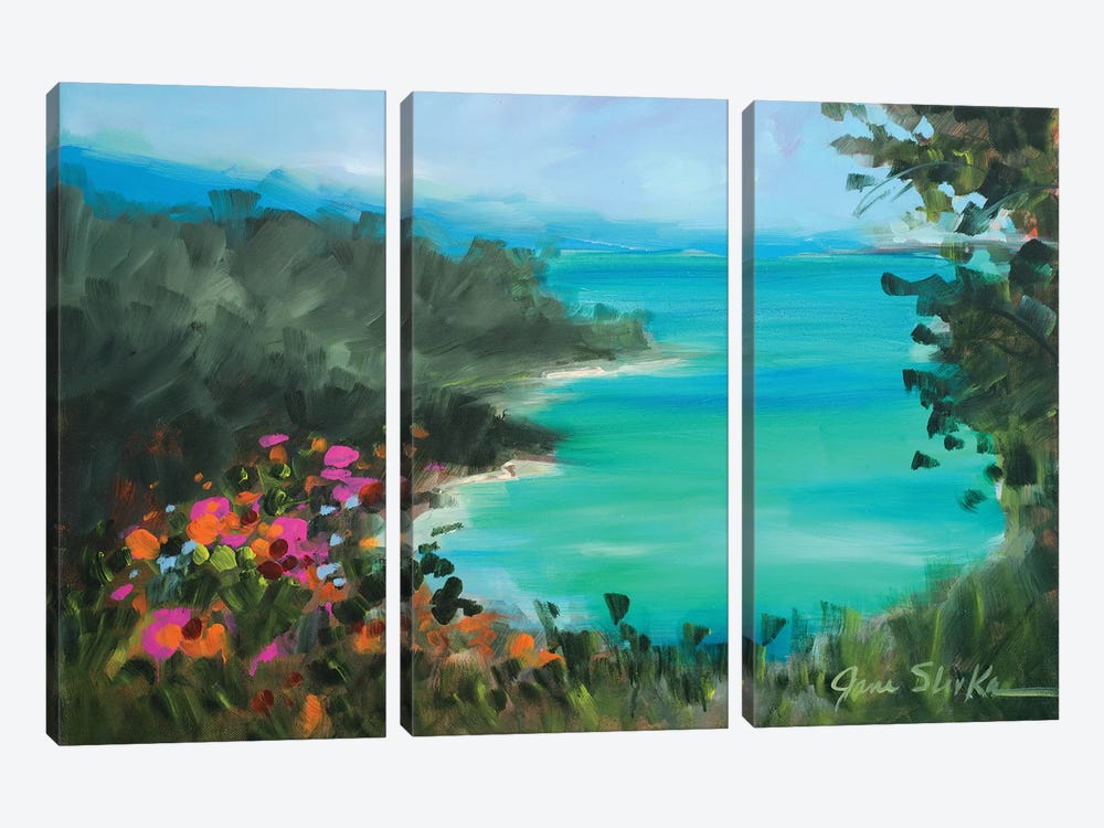 Overlooking the Inlet by Jane Slivka 3-piece Canvas Wall Art