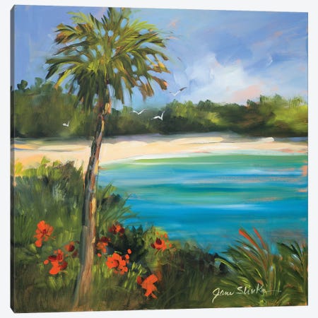 Palm Isle Canvas Print #JSL48} by Jane Slivka Canvas Art Print