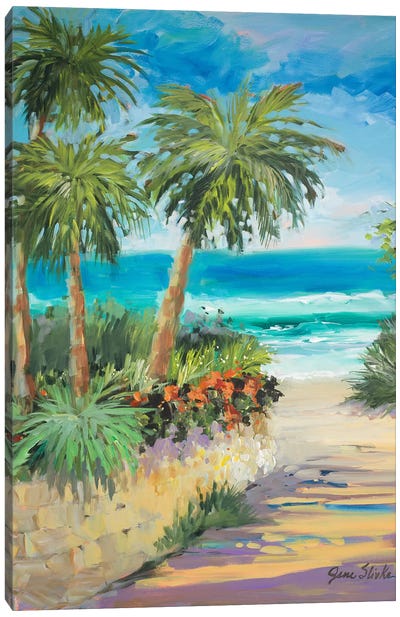 Palm Path Canvas Art Print