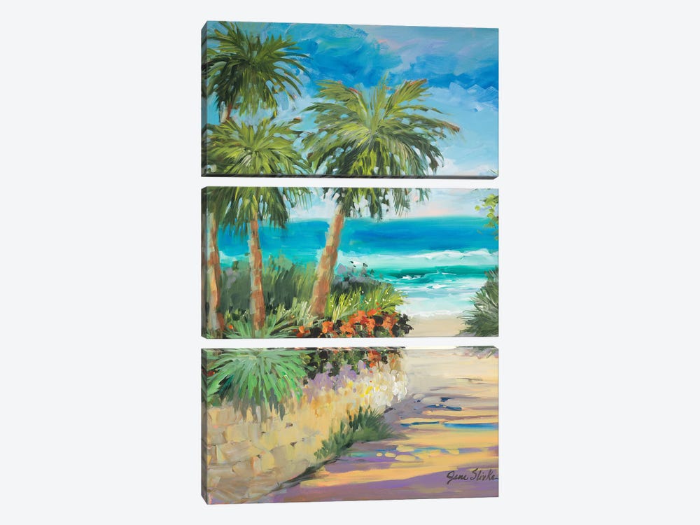 Palm Path by Jane Slivka 3-piece Canvas Art