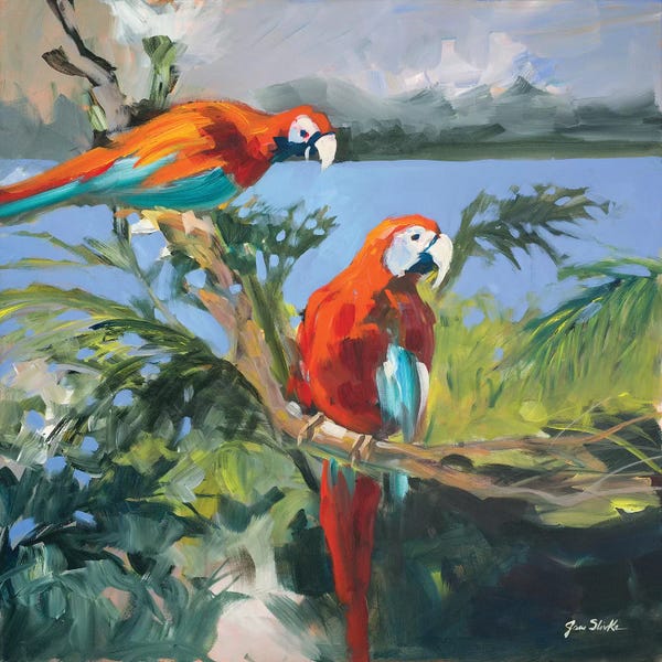 Parrots: Parrots at Bay II by Jane Slivka