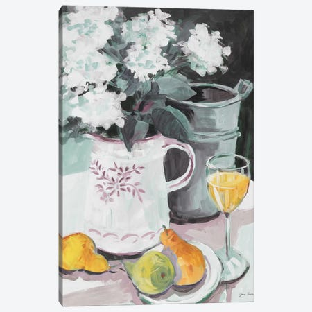 Pitcher of Flowers Canvas Print #JSL52} by Jane Slivka Canvas Wall Art