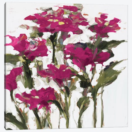 Plum Wild Flowers Canvas Print #JSL53} by Jane Slivka Canvas Artwork