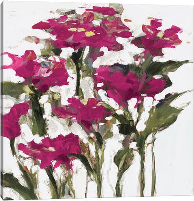 Plum Wild Flowers Canvas Art Print