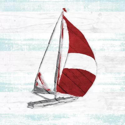 Red Full Sail I by Jane Slivka acrylic art print