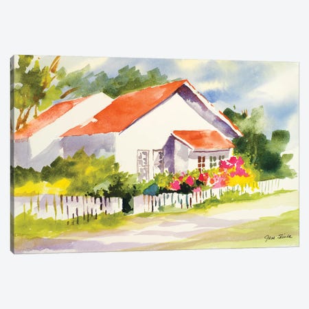 Beach Cottage II Canvas Print #JSL5} by Jane Slivka Art Print