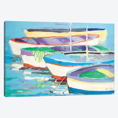 Row Your Boats Canvas Print #JSL62} by Jane Slivka Canvas Print