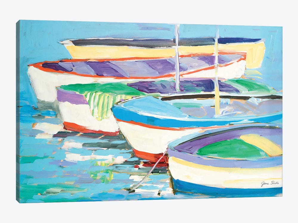 Row Your Boats by Jane Slivka 1-piece Canvas Art Print