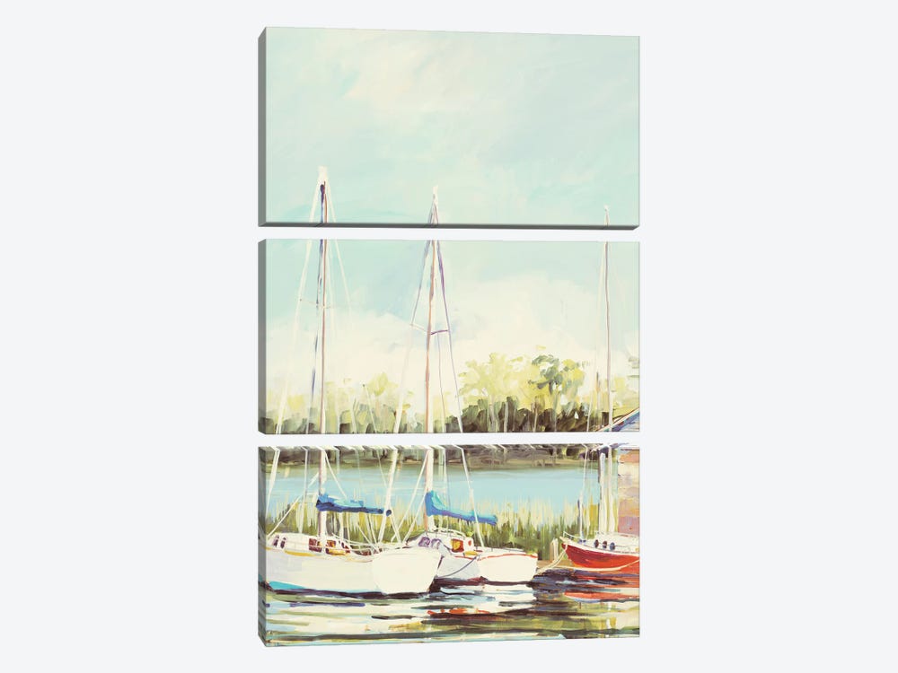 Sail Harbor by Jane Slivka 3-piece Canvas Artwork