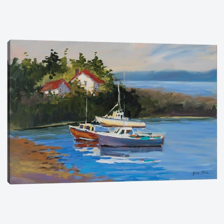 Sailboats Canvas Print #JSL64} by Jane Slivka Canvas Artwork