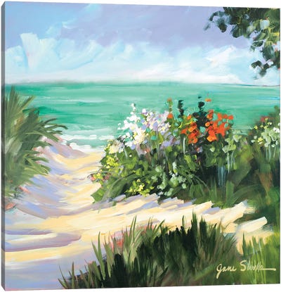 Sun Beach Dunes Canvas Art Print