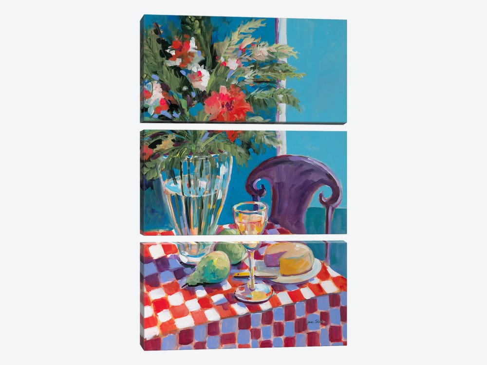 Table For One by Jane Slivka 3-piece Canvas Wall Art